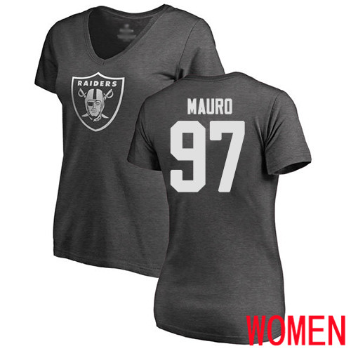 Oakland Raiders Ash Women Josh Mauro One Color NFL Football #97 T Shirt->nfl t-shirts->Sports Accessory